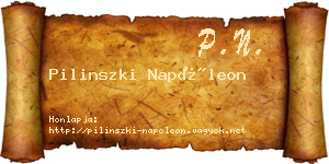 Pilinszki Napóleon névjegykártya